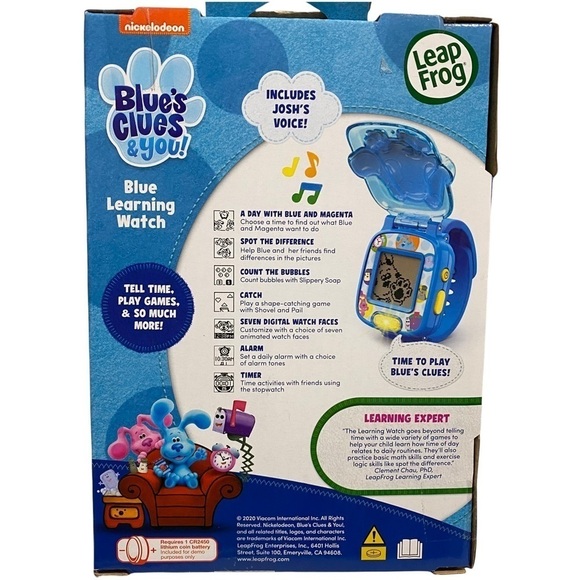 Leap Frog Blue’s Clues Blue Learning Watch Tell Time and Play Games 3+ years - Picture 2 of 6